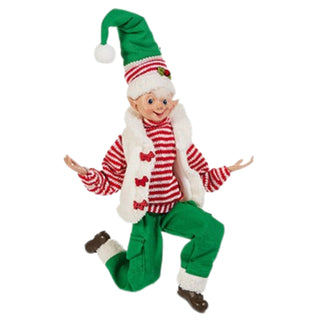 PRE-ORDER Raz 16" STRIPED POSABLE ELF 4502291