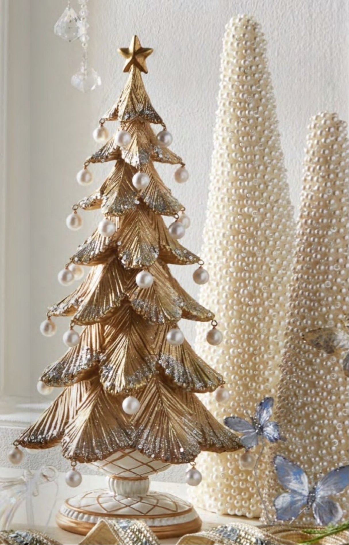 PRE-ORDER  Raz 18" Gold Tree with Pearls 4510518