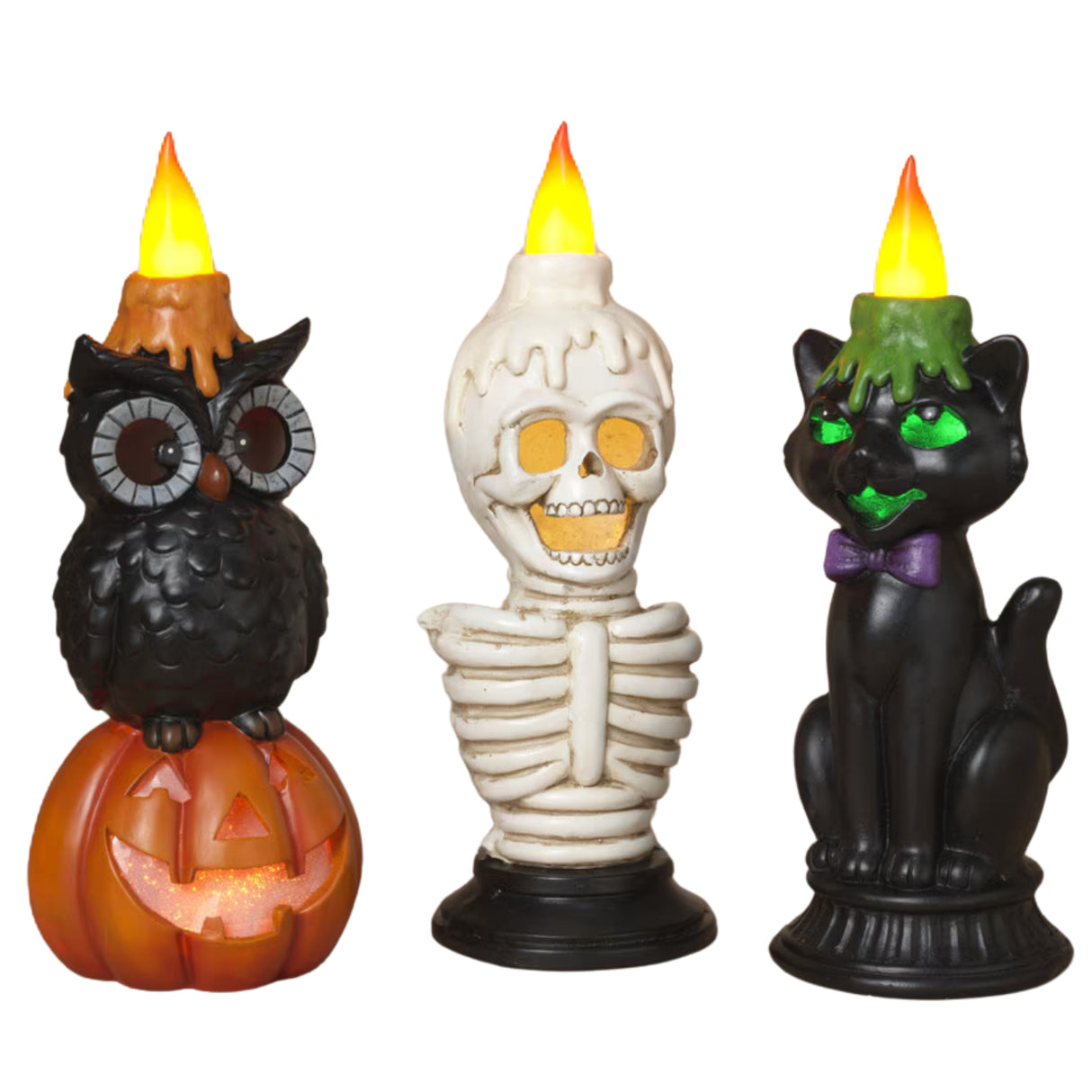 Pre-Order Gerson 13.4" Lighted Magnesium Halloween Figurine w/ Candle & Timer 2807860