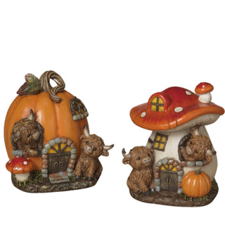 Pre-Order 6.3" Resin Harvest House w/ Highland Cows 2796890