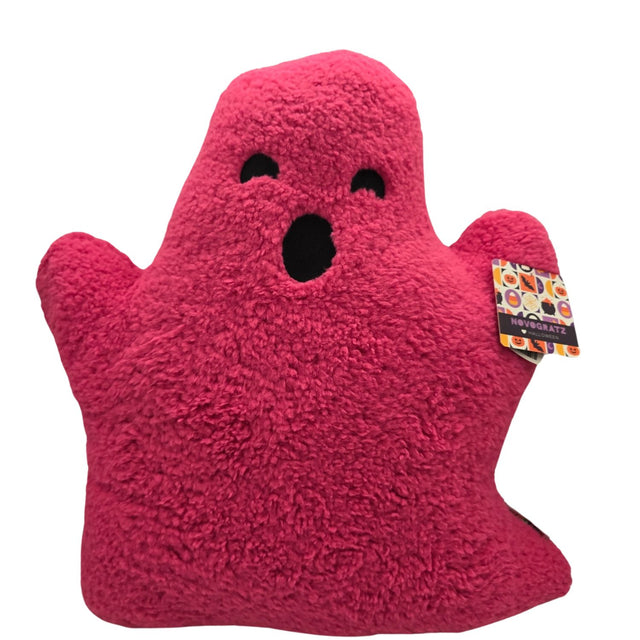 Hot Pink Sherpa Ghost Throw Pillow