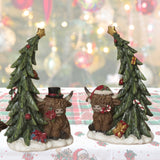 Pre-Order 6.5"H Resin Highland Cow Set w/ Tree 2795280