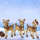 PRE-ORDER Gerson 8"H Resin Holiday Deer Figurine Set 2534730