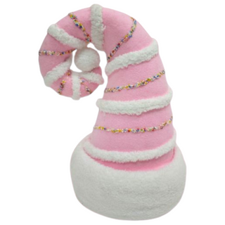 PRE-ORDER December Diamonds 12.5in Pink Santa Hat Topper - Sweet Dreams 05-05500