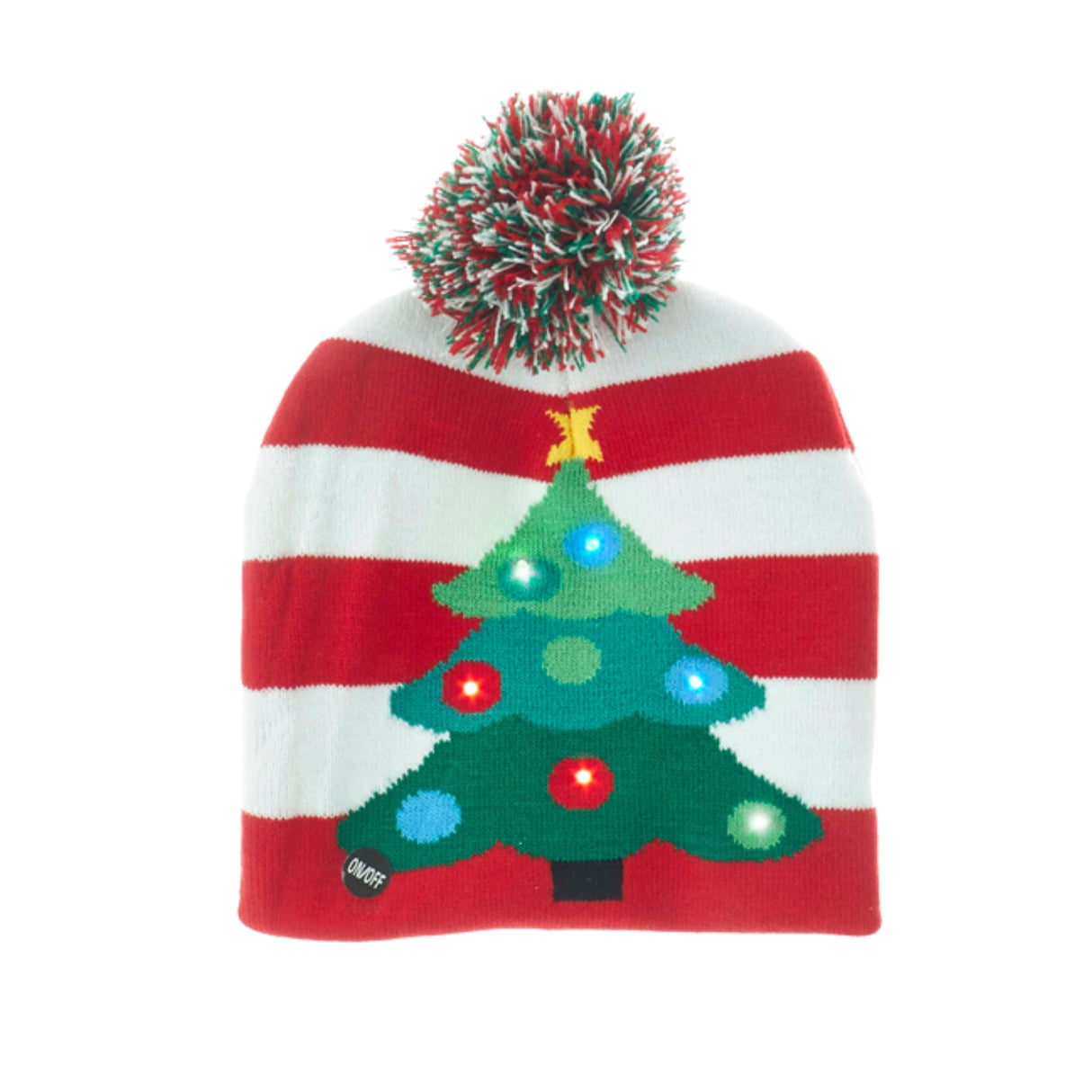 Childs Novelty Battery-Operated LED Christmas Hat Gingerbread Lights Snowman CC5548