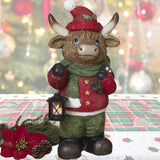 Pre-Order 22.2" Lighted Christmas Cow with Gift  or Lantern 2794840