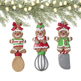 Pre-Order Gerson 6" Gingerbread Man Baking Utensil Ornament Set 2806570