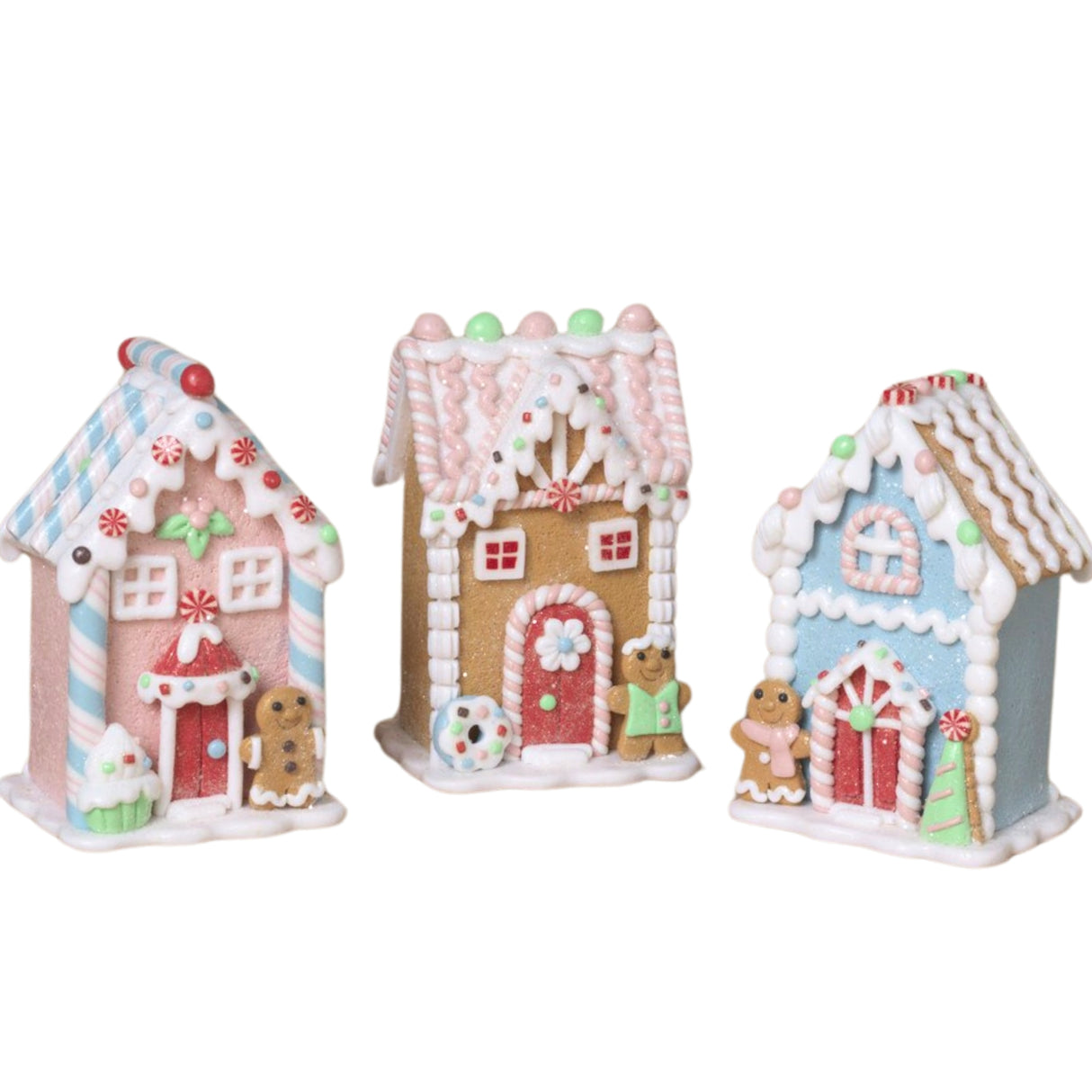 Pre-Order Gerson  5" Pastel Christmas Gingerbread House 2806470