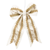 PRE-ORDER December Diamonds 16in Winter Lace Bow-Versailles  08-08219