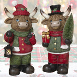 Pre-Order 22.2" Lighted Christmas Cow with Gift  or Lantern 2794840