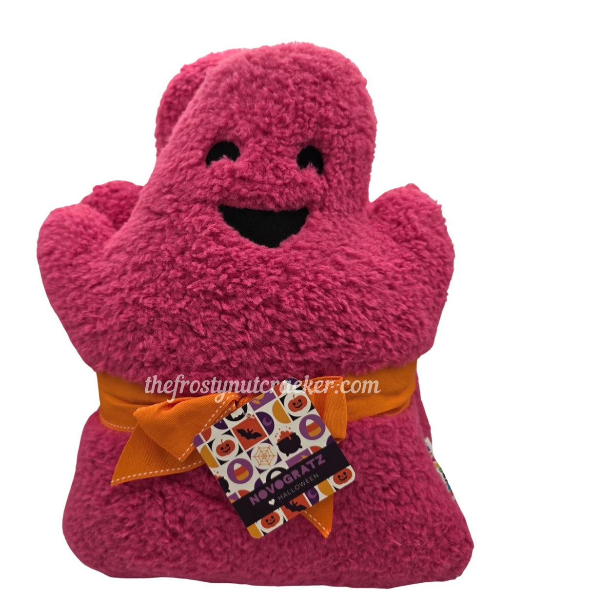 Hot Pink Sherpa Pink Ghost Throw Pillow Set of 2