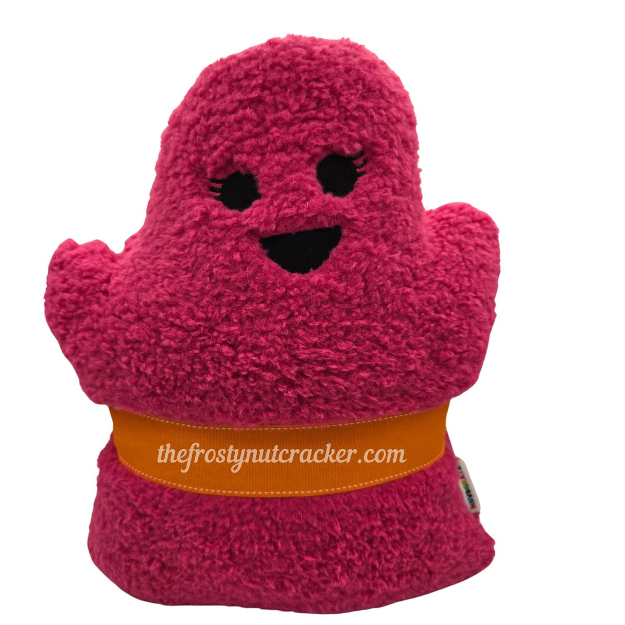 Hot Pink Sherpa Pink Ghost Throw Pillow Set of 2