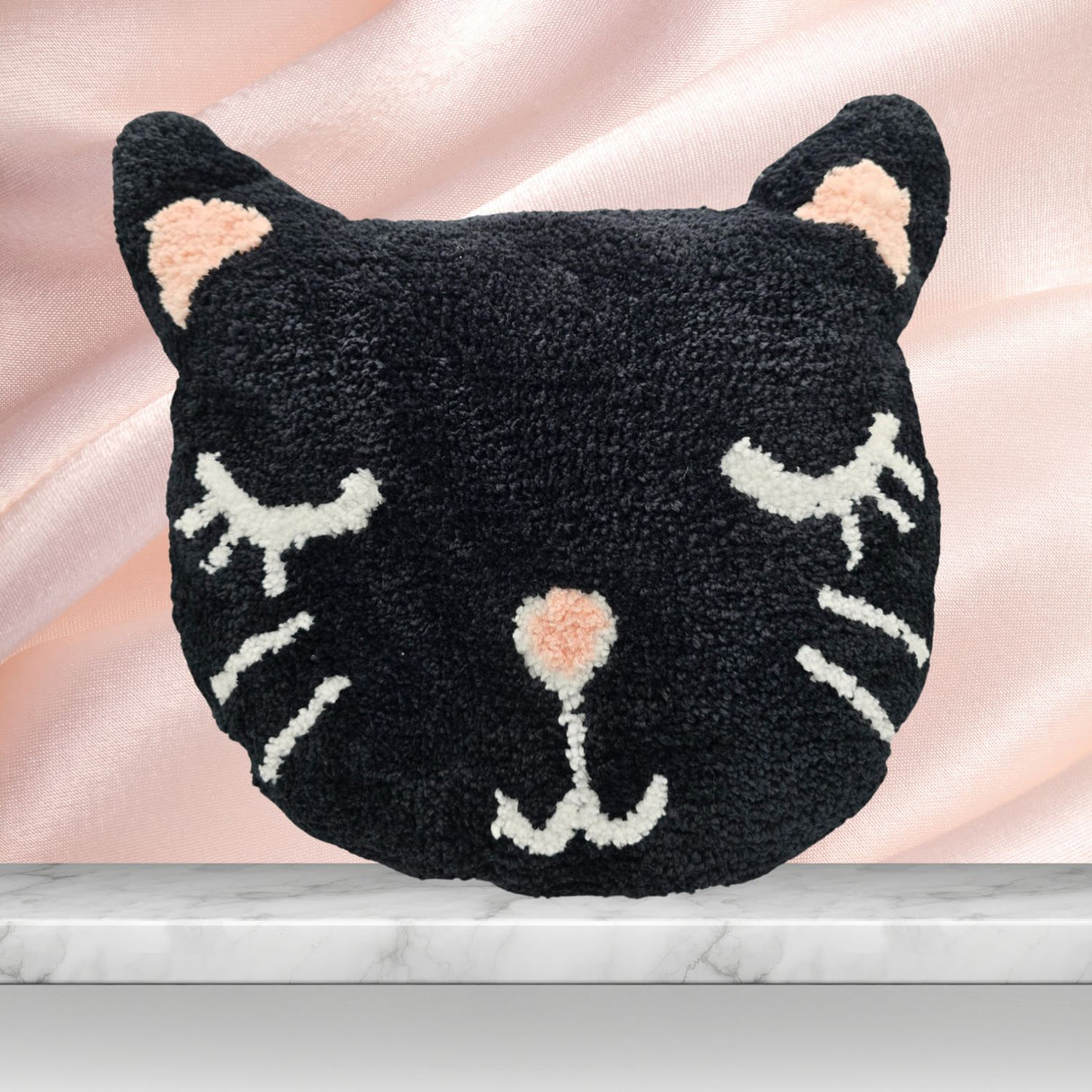 Sherpa Black Cat Pillow