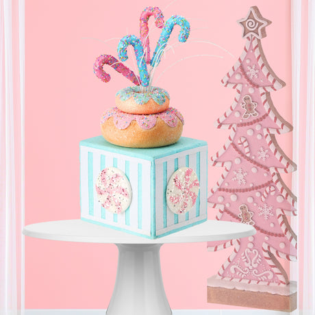 Regency 16" Glitter Stacked Sweets Box with Donuts Peppermint Candy