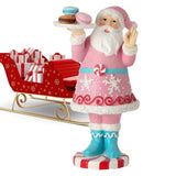 Regency 9" Resin Santa with Sweet Macaroon Cookies Table Piece