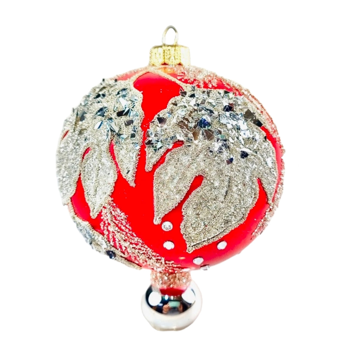 5" Ruby Tapestry Ornament by HeARTfully Yours - Option 1