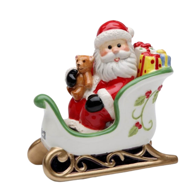 Santa With Sitting On The Sleigh Salt & Pepper Shaker Set