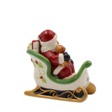 Santa With Sitting On The Sleigh Salt & Pepper Shaker Set