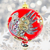 5" Ruby Tapestry Ornament by HeARTfully Yours - Option 2