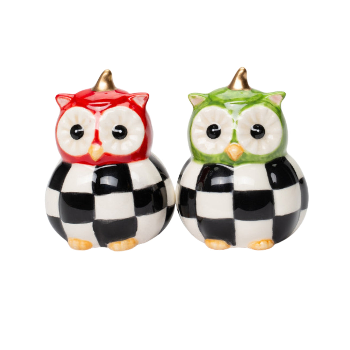 Black & White Pumpkin Owl Salt And Pepper