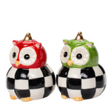 Black & White Pumpkin Owl Salt And Pepper