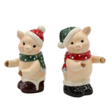 Christmas Pig Salt And Pepper Shaker Set