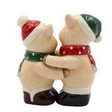 Christmas Pig Salt And Pepper Shaker Set