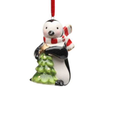 Christmas 2024 Penguin Ornament With X'mas Tree