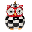 2024 Whimsical Checkerboard Owl Candy Jar