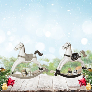 Hand Carved Wood Holiday Rocking Horse 2793720