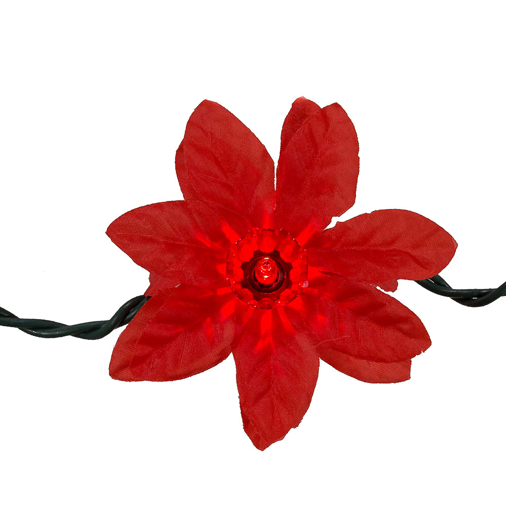 32' UL 35-Light Red Poinsettia Light Set UL0038/R