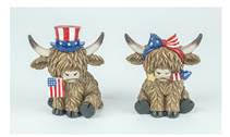 Hanna Handiworks Highland Cow Patriotic 4th of July Summer 2025 Set 65453