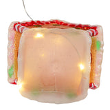 Kurt Adler 5" Glass USB Warm White LED Gingerbread House Ornament