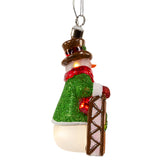 Illuminated Gems USB LED Lighted Snowman with Sled Ornament