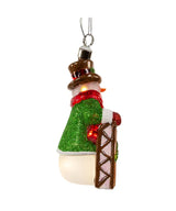 Illuminated Gems USB LED Lighted Snowman with Sled Ornament 5"