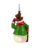 Illuminated Gems USB LED Lighted Snowman with Sled Ornament 5"