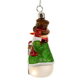 Illuminated Gems USB LED Lighted Snowman with Sled Ornament